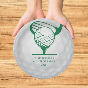 Last Swing Golf Country Club Bachelor Zwart Groen Papieren Bordje