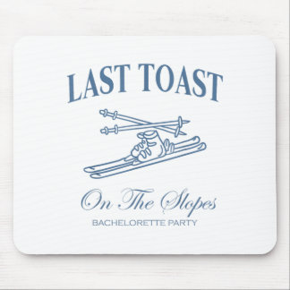 Last toast on the slopes bachelor skiing bridal muismat
