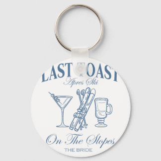 Last toast on the slopes bachelor skiing bridal sleutelhanger