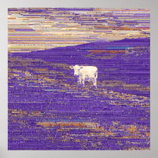 Last Transmission or Cow in a Field Poster