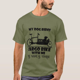 Lastenfahrrad, Cargo bike, Hund mit Name, T-shirt