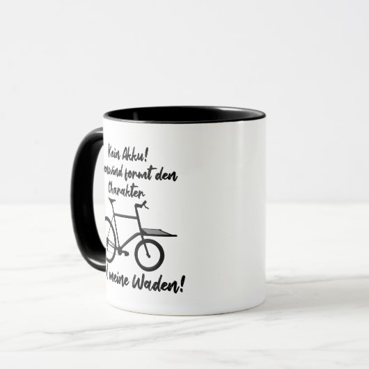 Lastenrad, Gegenwind formt, lässiges Design Mok (Voorkant links)