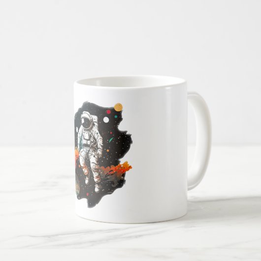 L'astronaute rétro Mug (Devant droit)