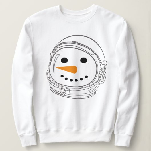 L'astronaute Snowman Sweatshirt - Noël drôle (Design devant)