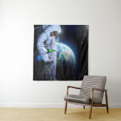 L'astronaute sur la Lune avec bière - Tapisserie (En situation (horizontale))