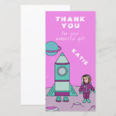 L'astronaute sur le Merci de la Lune Insérez votre (Devant / Derrière)