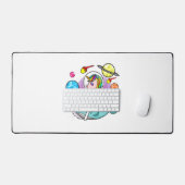 L'astronaute Unicorn chevauchant l'univers spatial (Clavier et souris)