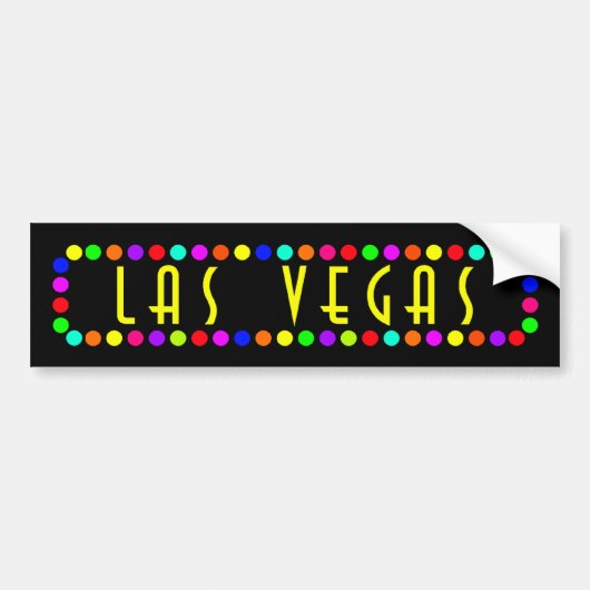 LASVEGAS IN LICHTEN BUMPERSTICKER (Voorkant)