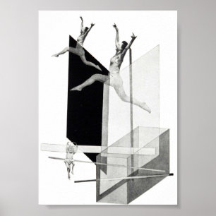 László Moholy-Nagy, mechanische Mannen, moderne Poster