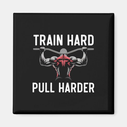 Lat Pulldown Oefening Bodybuilding Fitness Workout Magneet (Voorkant)