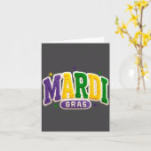 Latch Hook Mardi Gras Trendy Funny Gift Tee Men, W Kaart (Gele Bloem)