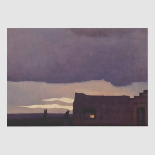 “Late Afternoon” Westerse kunst van Maynard Dixon Tissuepapier (Voorkant)