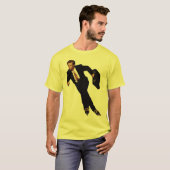 Late business rolllerblade Skater-thema T-shirt (Voorkant volledig)