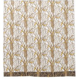 Late herfst op een douchegordijn