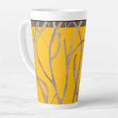 Late herfst op een grote latte Mok (Linkerhoek)