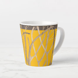 Late herfst op een kleine latte Mok