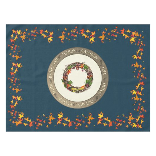 Late Herfst Wiel van het Jaar Altaardoek Tafelkleed (Voorkant (Horizontaal))