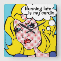Late is mijn Cardio Blonde Comic Book Girl