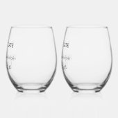 Late lopen is mijn hart wijnglas zonder voet (Links)