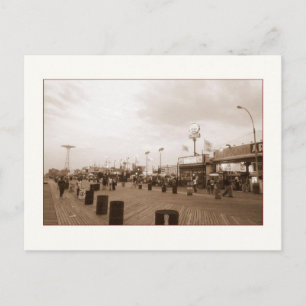 Late middag boardwalk (coney is, NY) briefkaart