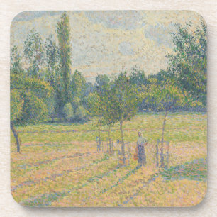 "Late middag in onze weide" - Camille Pissarro Bier Onderzetter