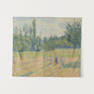 "Late middag in onze weide" - Camille Pissarro Wandkleed