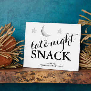 Late nacht bruiloft trouwbord Tabletop Plaque Fotoplaat