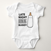 Late nacht Drink Bud baby shirt