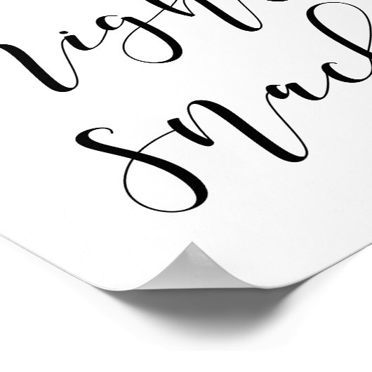 Late nachtsnacks trouwbord poster (Hoek)