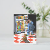 Late Night Book Snack Briefkaart (Staand voorkant)