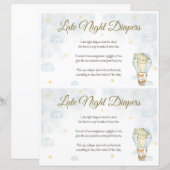 Late Night Diapers Baby shower Game (Voorkant / Achterkant)