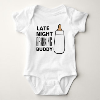 Late Night Drinking Bud fles baby shirt romper