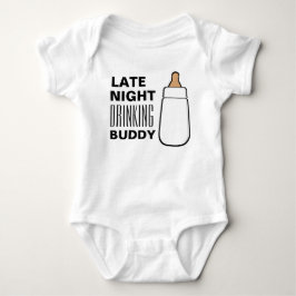 Late Night Drinking Bud flesje baby shirt body pak