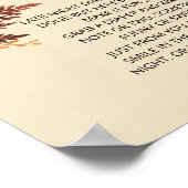 Late Night Luier Spel Boho Herfst Rustiek Bruin Poster (Hoek)