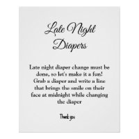 Late Night Luiers baby shower spel