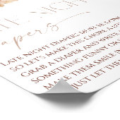 Late night luiers boho herfst herfstbloemen poster (Hoek)