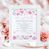 Late Night Luiers Minimalistisch Baby shower Poster