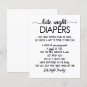 Late Night Luiers Printbare, Rustieke Baby Shower (Voorkant / Achterkant)