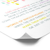 Late Night Luiers teken Cloud Regendruppels Regenb Poster (Hoek)