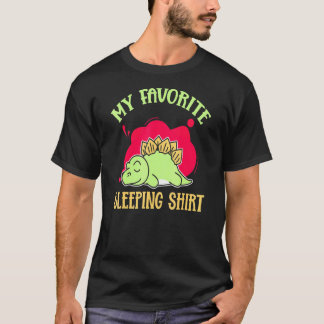 Late Night Nap Slaperig Vermoeid Dino Slapen Dier T-shirt