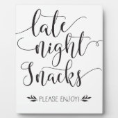 Late Night Snacks Favor Bord Fotoplaat (Voorkant)