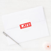 Late Stamp Ronde Sticker (Envelop)