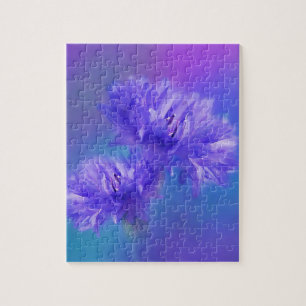 Late Summer Flower Blue Paarse Cornflower Legpuzzel