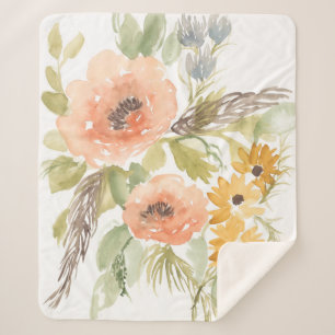 Late Summer Flowers I Sherpa Deken