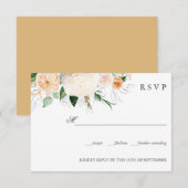 Late zomer Oranje botanische WEDDING RSVP (Voorkant / Achterkant)