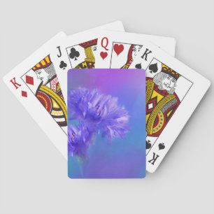 Late zomerbloem Blauwe Paars Kornbloem Pokerkaarten