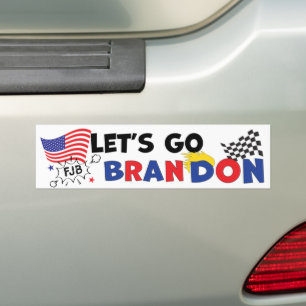 LATEN BRANDON GAAN MET Trump Hair Bumpersticker