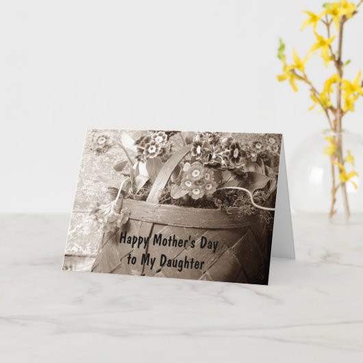 LATEN EN PRIJS VOOR UW DOCHTER OP MOEDERDAG KAART (Gele Bloem)