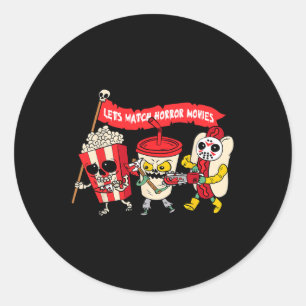 Laten kijken Horror Films Fun Halloween Kostuum Sp Ronde Sticker