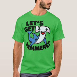 Laten krijgen gehamerd Schattige Kawaii Hammerhead T-shirt